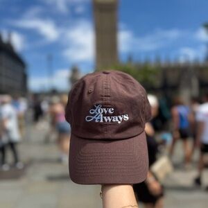 ***15 BRAND NEW HATS @ $36/HAT *** Love Always Embroidered Brown Cap